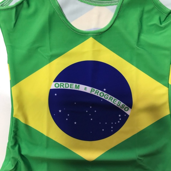 Brazil Flag Swimsuit One Piece Brasil Bikini - Picture 5 of 5